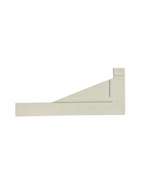 Lot de 2 fixations blanches "PERFIX" pour panneau mosaïc  Accessoires pour clôture, bordure et occultation