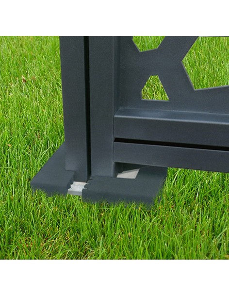 Lot de 2 caches anthracite "TAP BASFIX" pour panneau mosaïc  Accessoires pour clôture, bordure et occultation 2