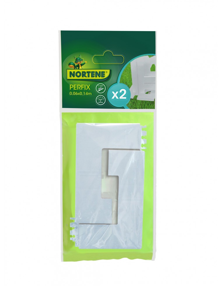 Lot de 2 caches blanc "TAP BASFIX" pour panneau mosaïc  Accessoires pour clôture, bordure et occultation