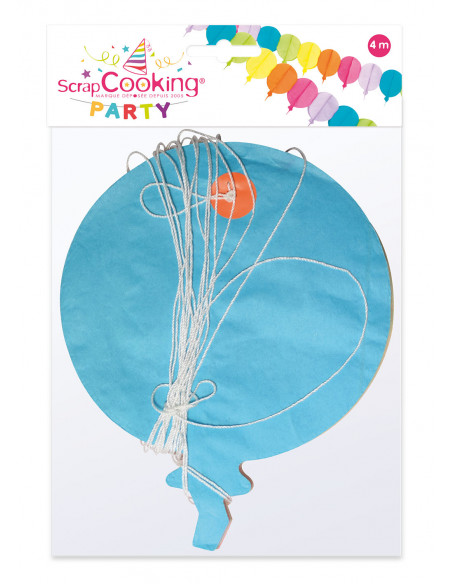 Guirlande ballons multicolore ScrapCooking Anniversaire et déco de fête