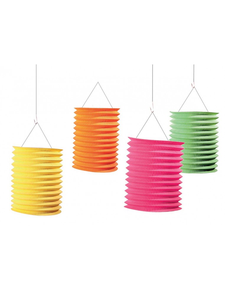 Lot de 4 lanternes colorées ScrapCooking Anniversaire et déco de fête