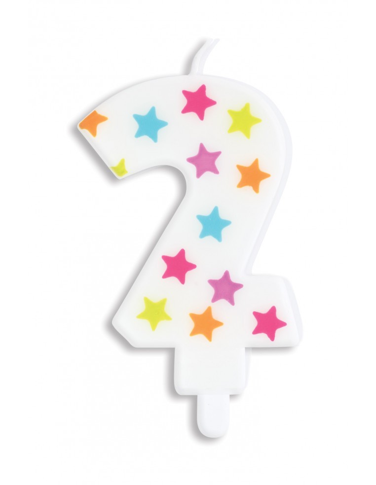 Bougie numéro 2 ScrapCooking Anniversaire et déco de fête