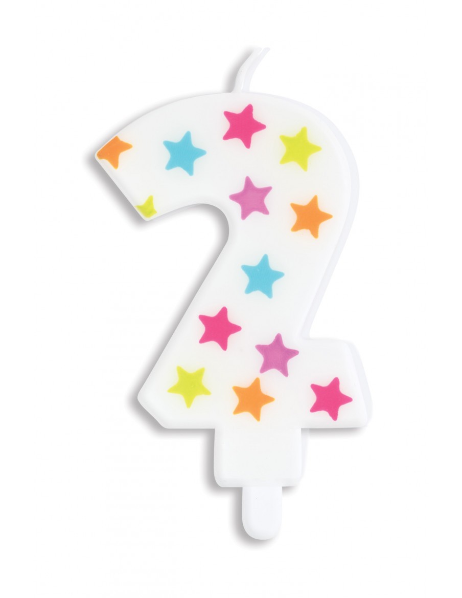 Bougie numéro 2 ScrapCooking Anniversaire et déco de fête