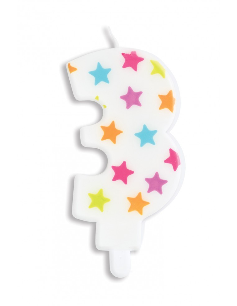 Bougie numéro 3 ScrapCooking Anniversaire et déco de fête