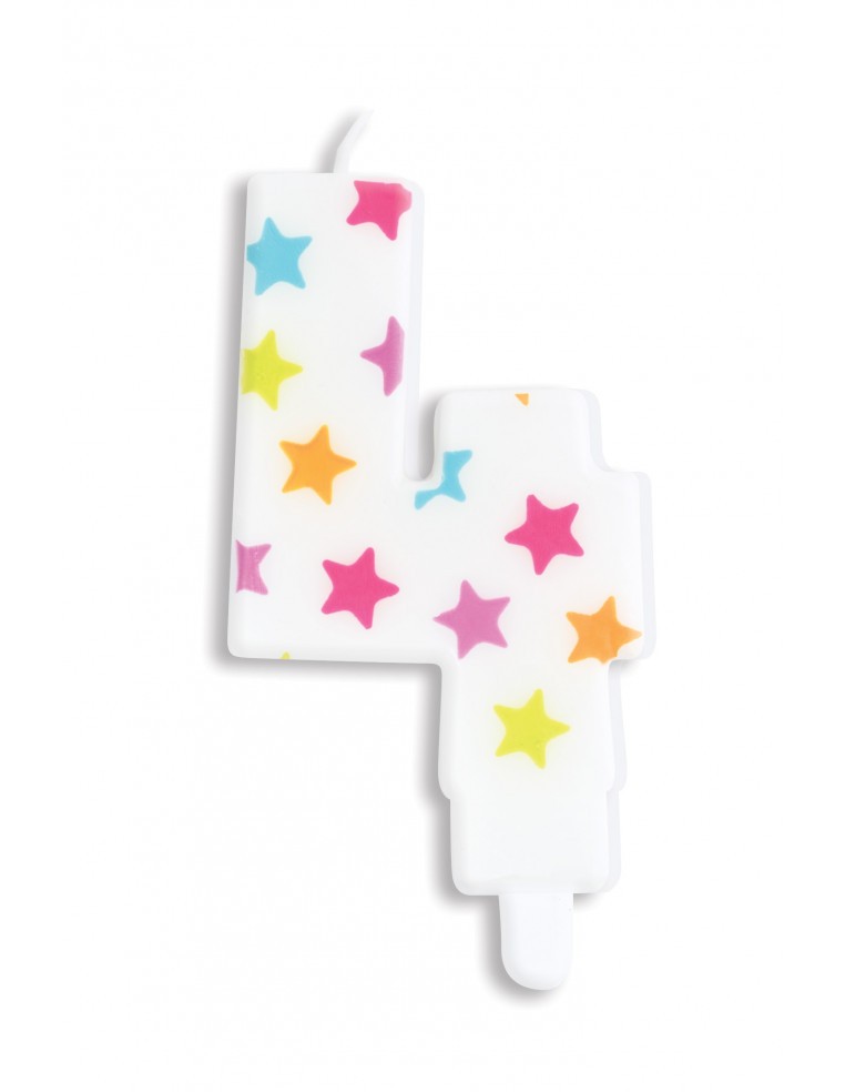 Bougie numéro 4 ScrapCooking Anniversaire et déco de fête