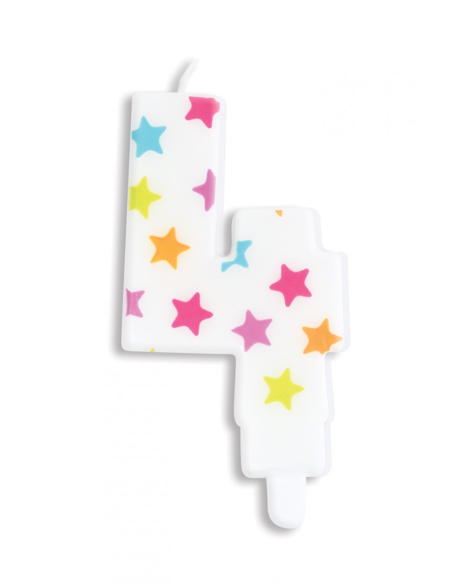 Bougie numéro 4 ScrapCooking Anniversaire et déco de fête