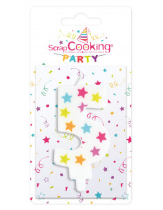 Bougie numéro 5 ScrapCooking Anniversaire et déco de fête