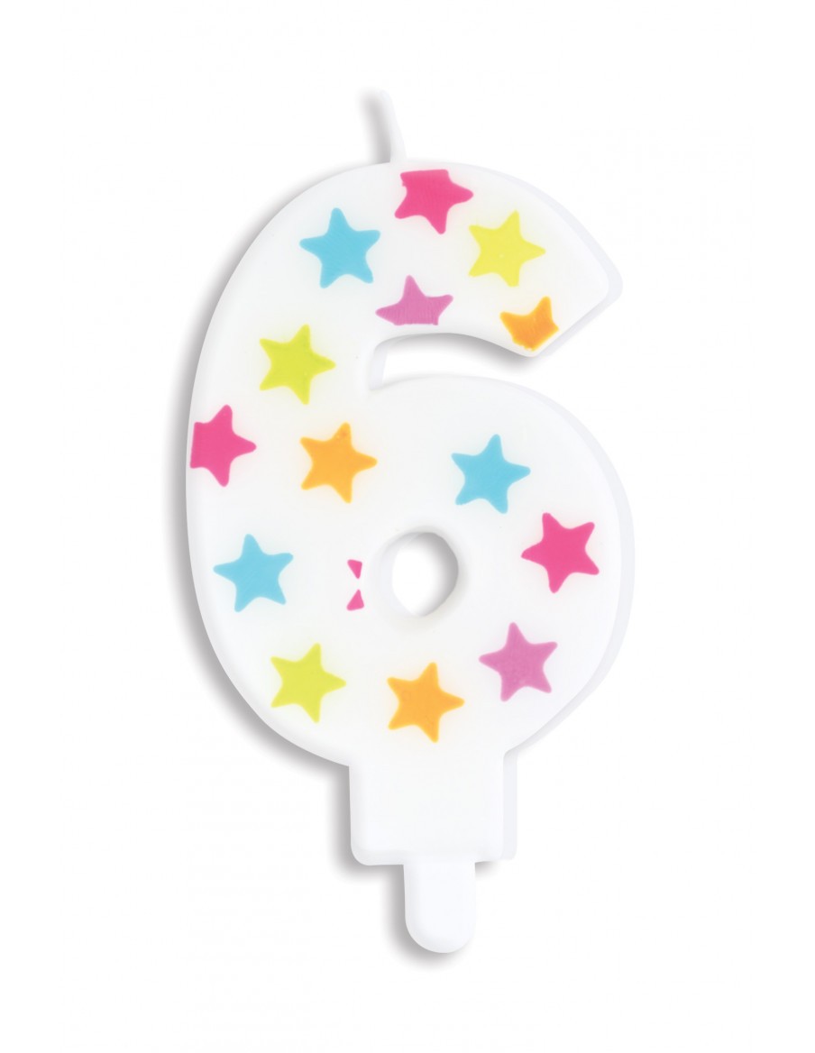 Bougie numéro 6 ScrapCooking Anniversaire et déco de fête
