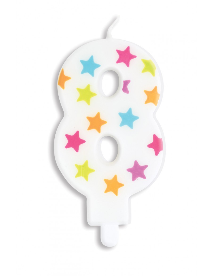 Bougie numéro 8 ScrapCooking Anniversaire et déco de fête