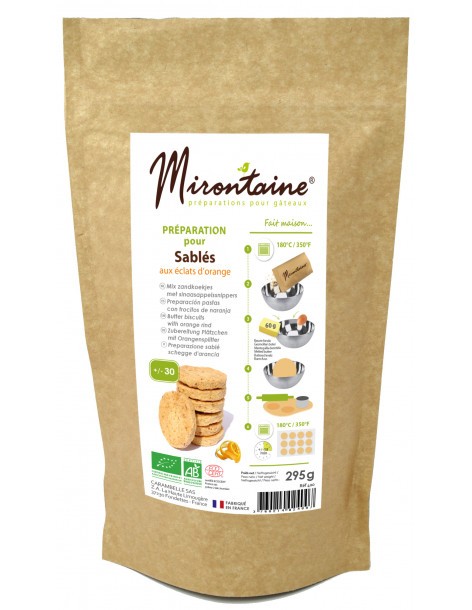 Préparation BIO - Sablés orange Mirontaine Préparation sucrée
