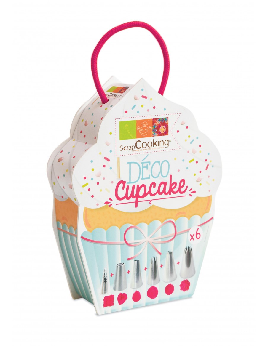 Boite "Déco Cupcakes" - 6 douilles inox ScrapCooking Moule & Ustensile à pâtisserie Boite "Déco Cupcakes" - 6 douilles inox ScrapCooking Moule & Ustensile à pâtisserie