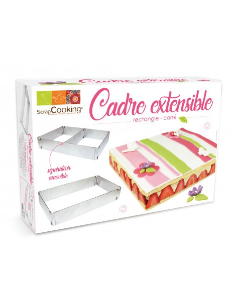 Cadre à pâtisserie extensible rectangle ScrapCooking Moule & Ustensile à pâtisserie 2