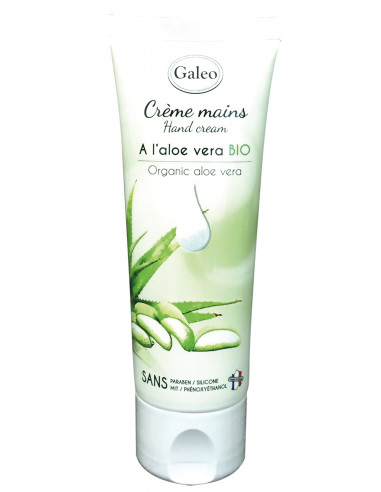 Crème mains à "L'aloe vera Bio" GALEO  Soin corps et visage