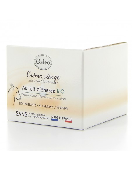 Crème visage au "Lait d’ânesse BIO" GALEO Soin corps et visage