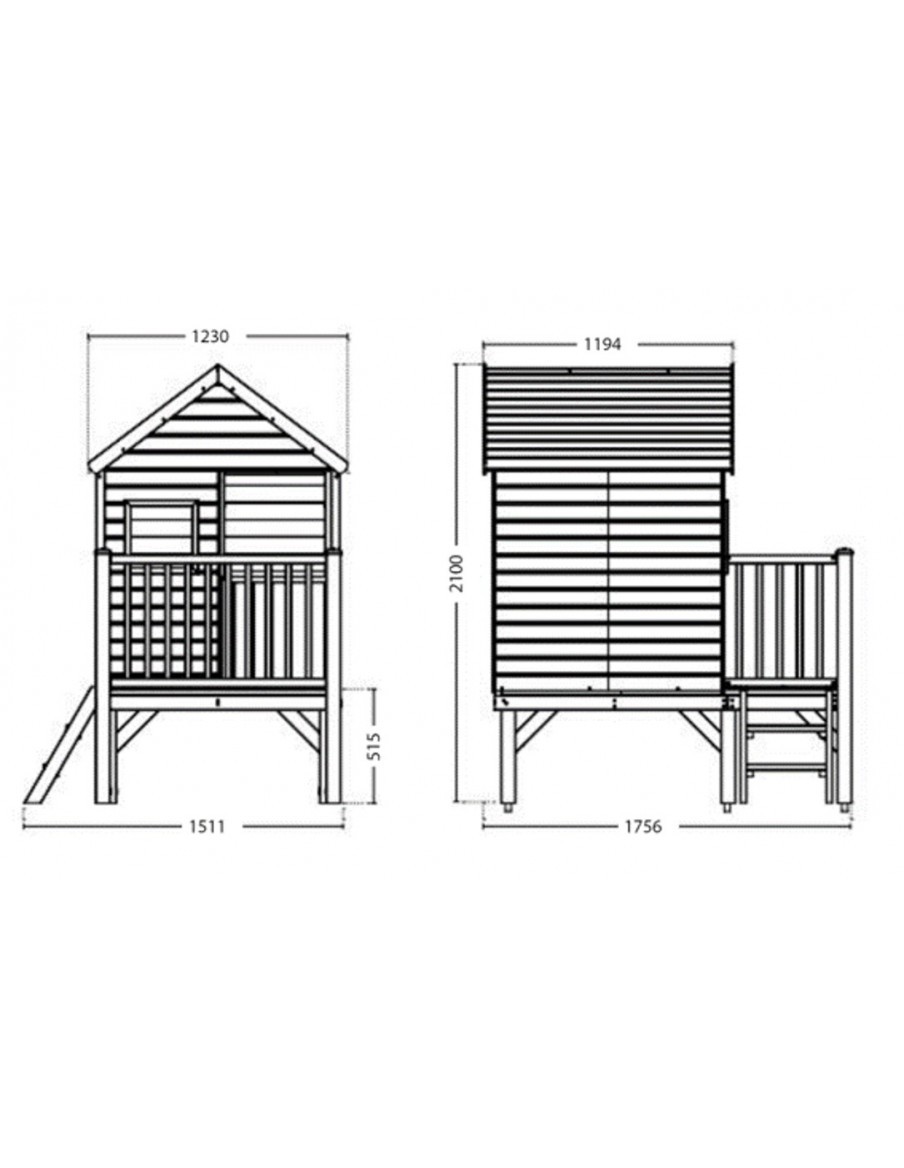 Cabane pour enfant "Winny" sur pilotis Forest Style Cabane de jardin pour enfant