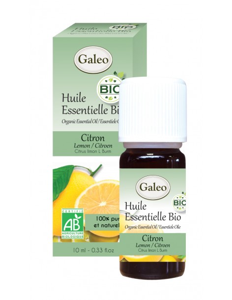 Huile essentielle Bio - Citron GALEO  Huile essentielle