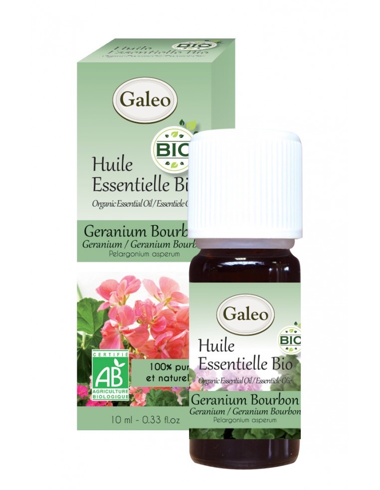Huile essentielle Bio - Géranium Bourbon GALEO  Huile essentielle