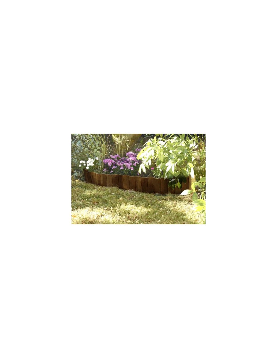 Bordure à planter - Vague marron - L.110.5 x H.30 cm Forest Style Bordures
