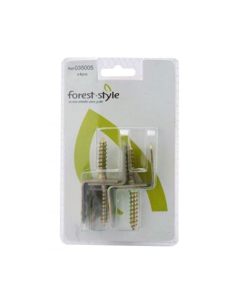 Equerres lot de 4 Forest Style Accessoires pour clôture, bordure et occultation