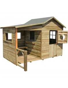 Maisonnette Hacienda + Préau Soulet Cabane de jardin pour enfant