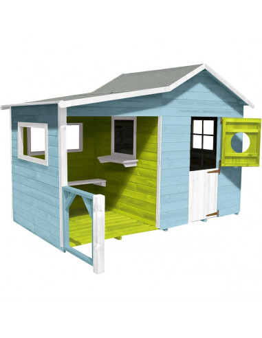 Maisonnette Hacienda + Préau Soulet Cabane de jardin pour enfant