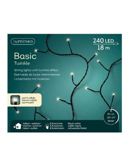 Guirlande 240 LED Blanc chaud - 18 m  Eclairage