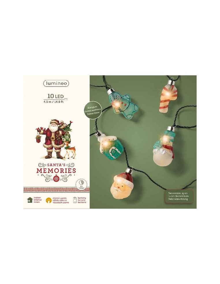 Guirlande Vintage de Noël 10 LED - 4,5 m  Eclairage