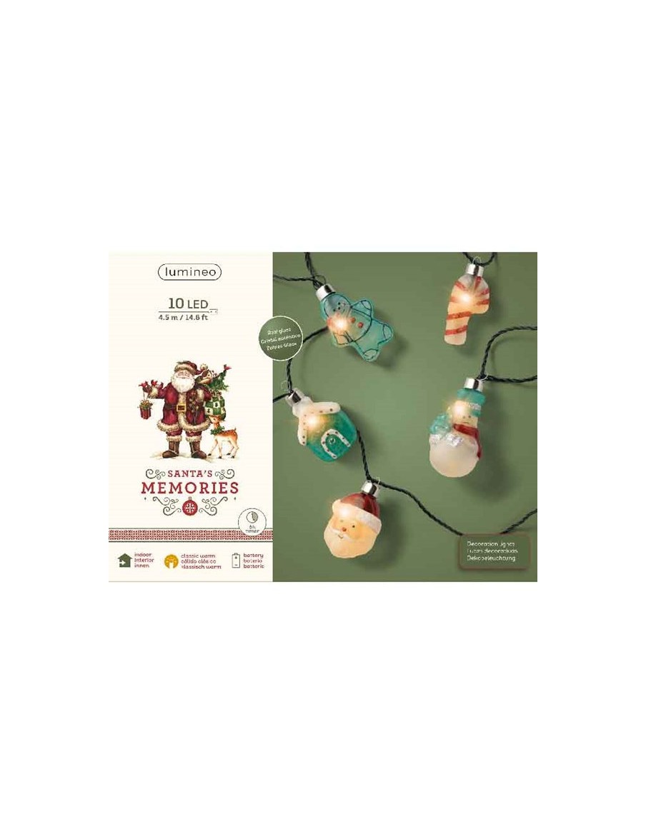 Guirlande Vintage de Noël 10 LED - 4,5 m  Eclairage