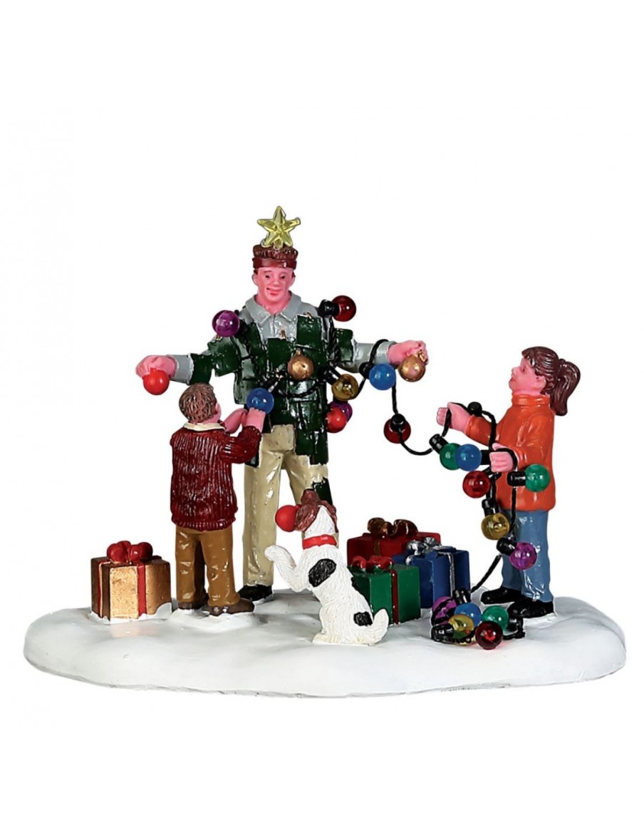 Lemax - Christmas Tree Dad LEMAX Village animé