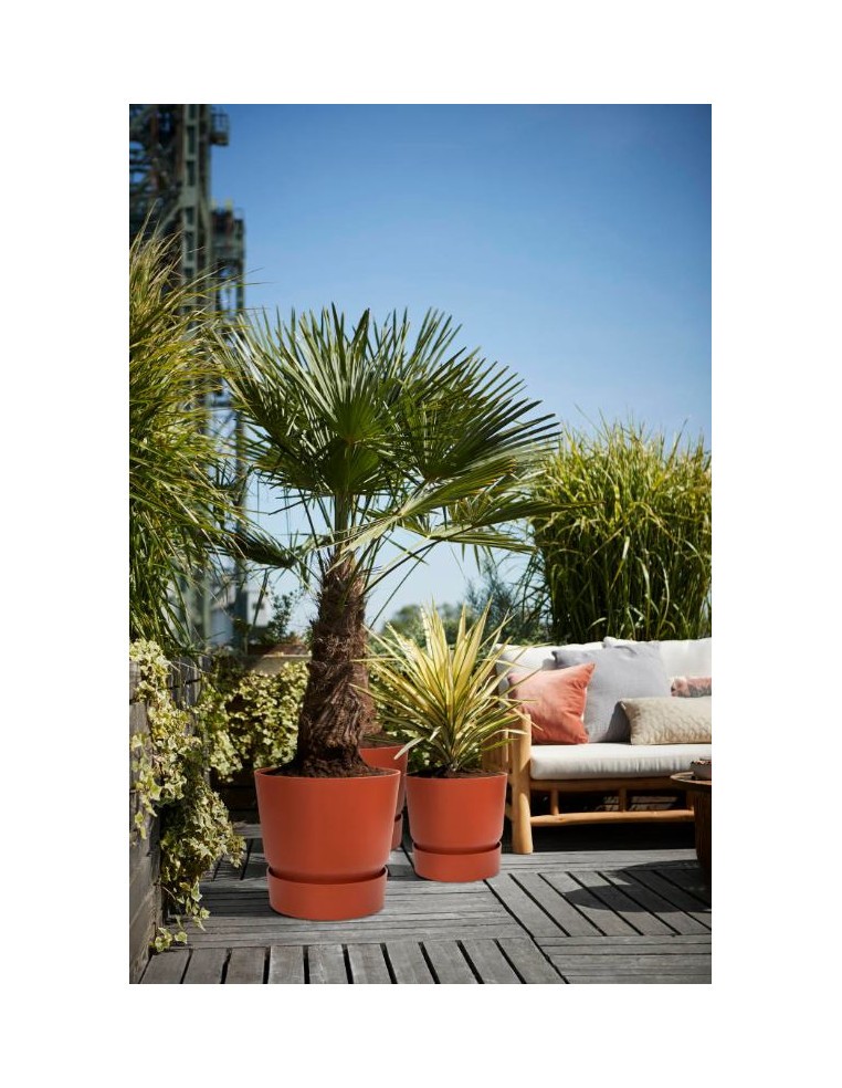 Pot Greenville - Ø30 cm - Brique Elho Pot et bac en plastique rond