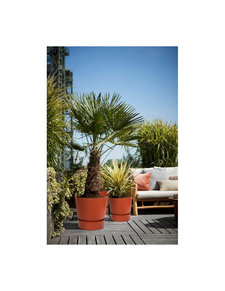 Pot Greenville - Ø30 cm - Brique Elho Pot et bac en plastique rond