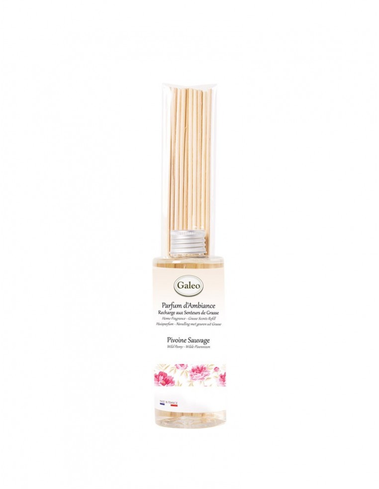 Recharge rotin "Pivoine sauvage" GALEO  Diffuseur de parfum