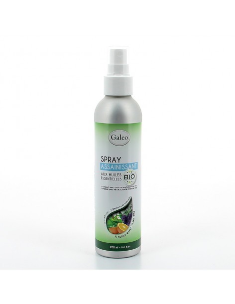 Spray assainissant aux huiles essentielles Bio GALEO  Huile essentielle