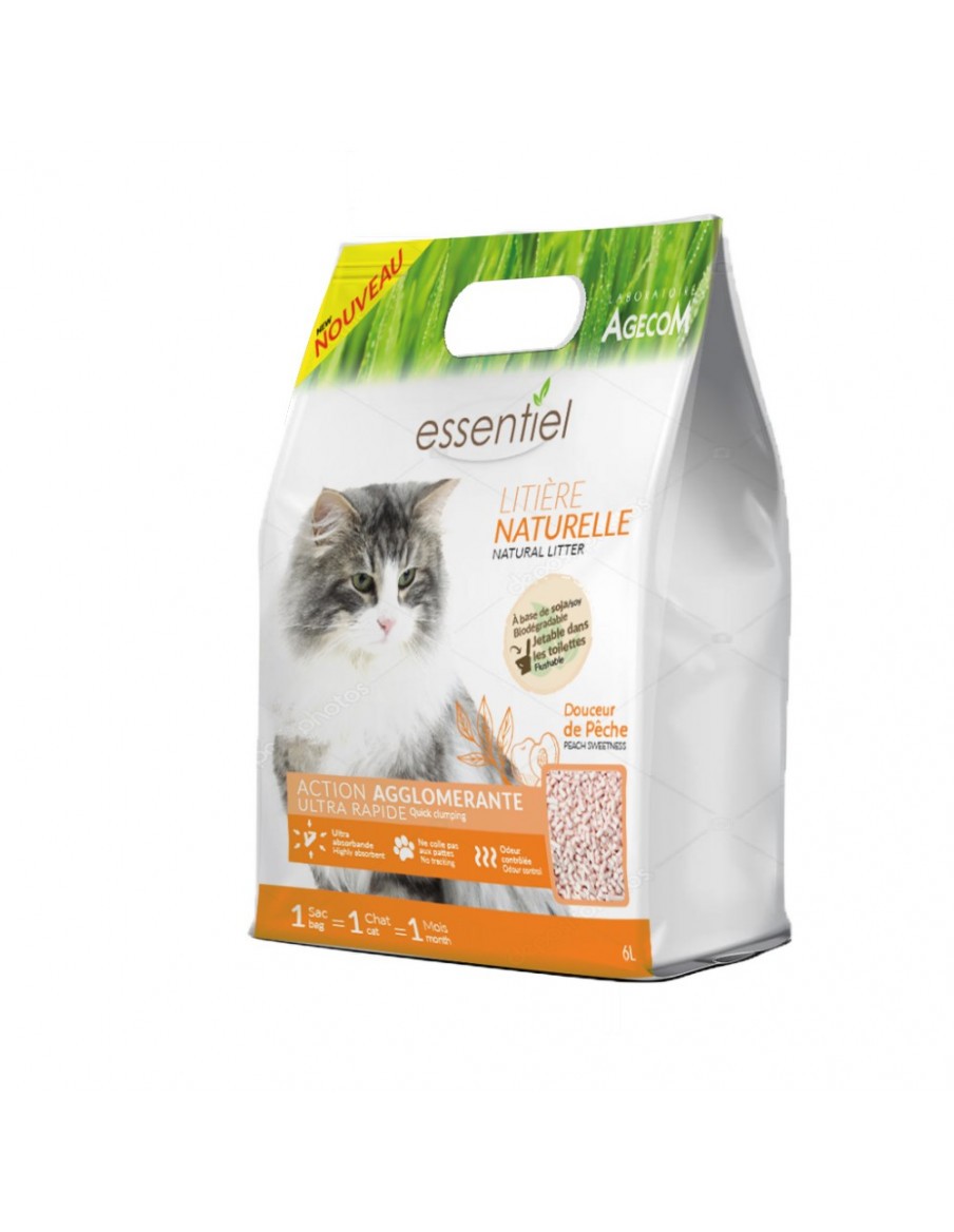 Litière au soja - 6 L Essentiel Litières