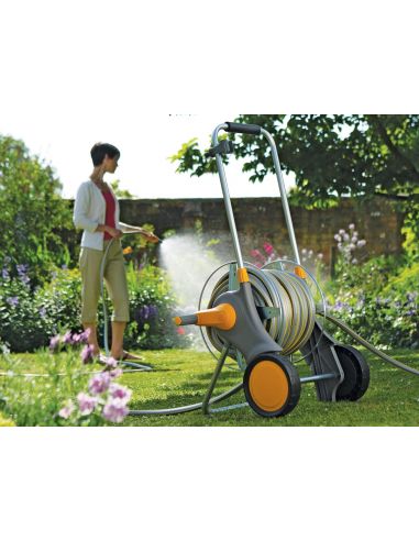 Dévidoir Métal Equipé Tuyau 30M - Ø19mm Hozelock Dévidoir et enrouleur de tuyau