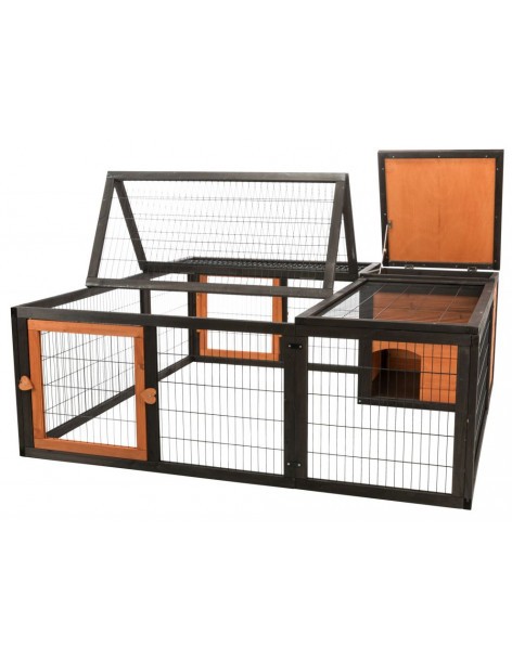Enclos Natura pour volailles et lapins noir/brun - Trixie Trixie Clapier