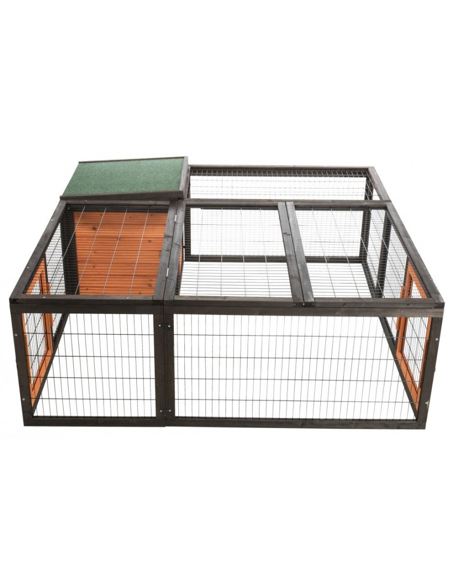 Enclos Natura pour volailles et lapins noir/brun - Trixie Trixie Clapier