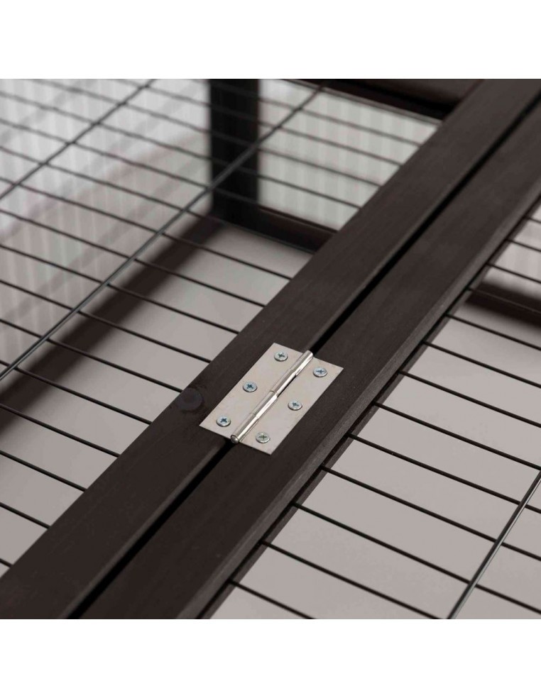 Enclos Natura pour volailles et lapins noir/brun - Trixie Trixie Clapier