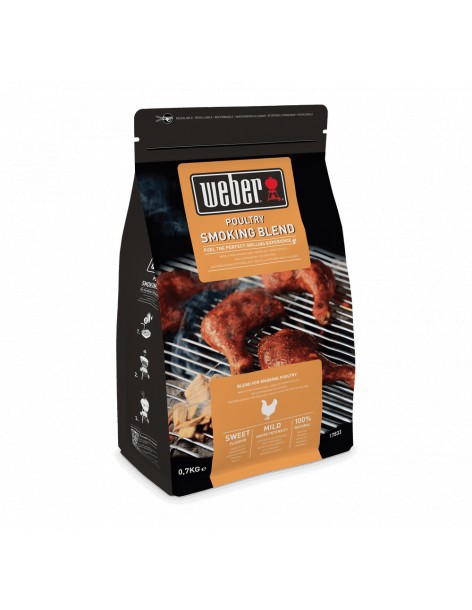 Mélange de copeaux de bois pour poulet 0,7kg pour fumage au barbecue - Weber Weber Charbons et allume-feux