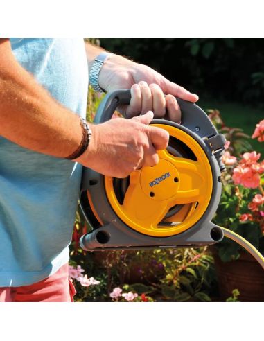 Dévidoir équipé Pico Reel tuyau 10M jaune Hozelock Dévidoir et enrouleur de tuyau