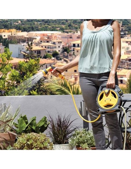 Dévidoir équipé Pico Reel tuyau 10M jaune Hozelock Dévidoir et enrouleur de tuyau