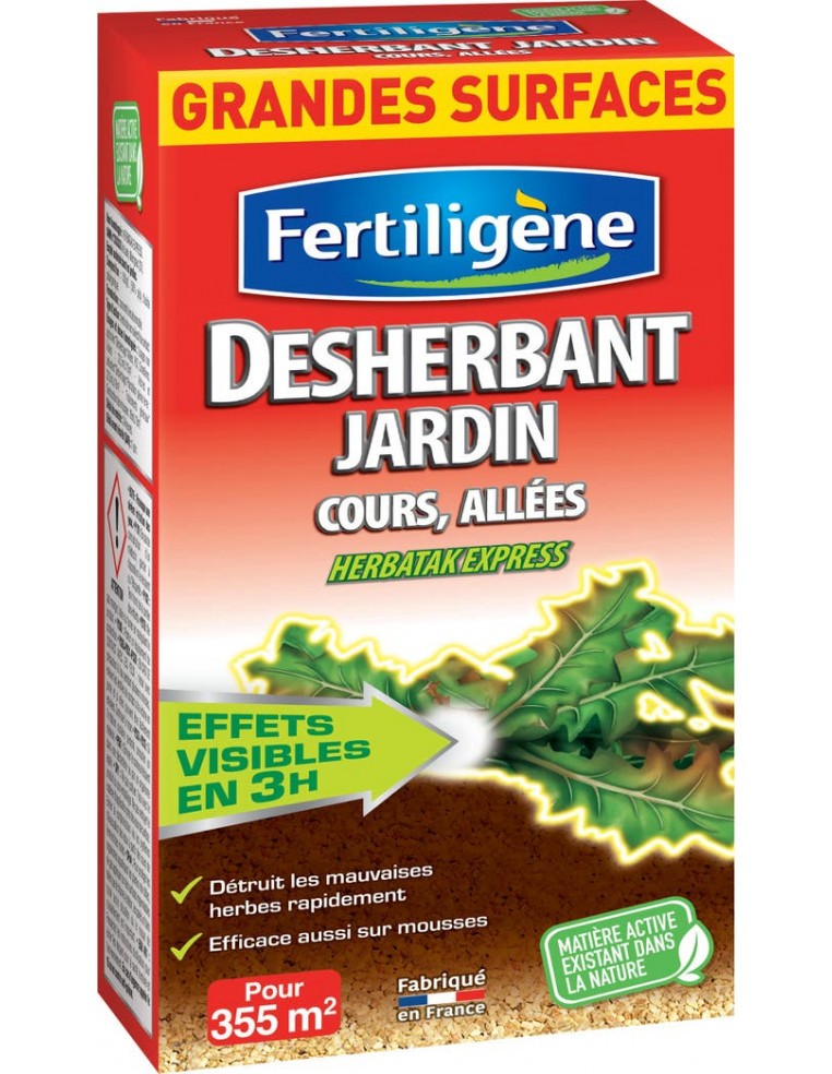 Désherbant Cours - Allées & Terrasses - 800ml Fertiligène Désherbant naturel total
