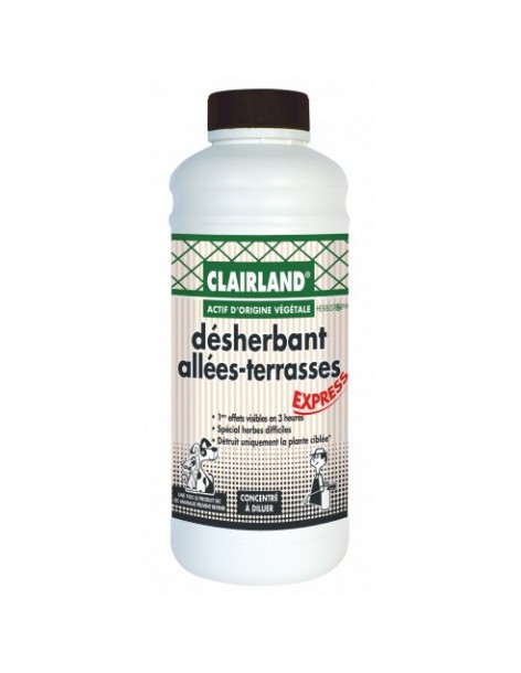 Désherbant pour allées et terrasses 910 ml - Clairland  Désherbant naturel total