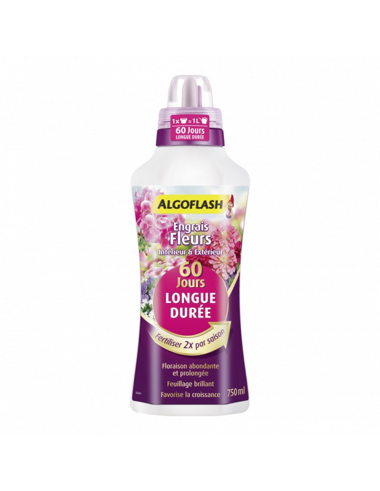 Engrais fleurs intérieur & extérieur 750 ml - ALGOFLASH  Engrais Spécifique de synthèse