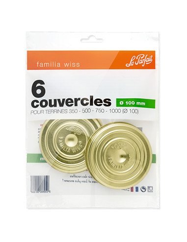 Couvercles familia wiss - Sachet de 6 - Ø10 cm - Le Parfait Le Parfait Bocaux et stérilisation