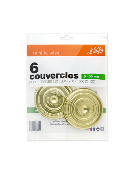 Couvercles familia wiss - Sachet de 6 - Ø10 cm - Le Parfait Le Parfait Bocaux et stérilisation