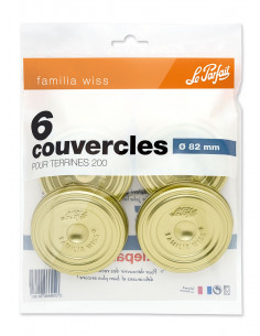 Couvercles Ø 82mm "Familia Wiss" x6 - Le Parfait Le Parfait Bocaux et stérilisation