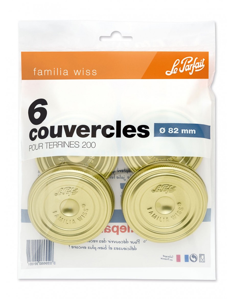 Couvercles Ø 82mm "Familia Wiss" x6 - Le Parfait Le Parfait Bocaux et stérilisation