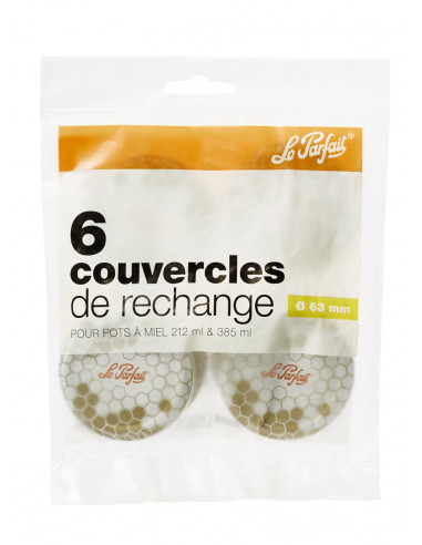 Couvercles pour pot à miel sachet de 6 Ø63 mm - Le Parfait Le Parfait Confiturier et accessoires