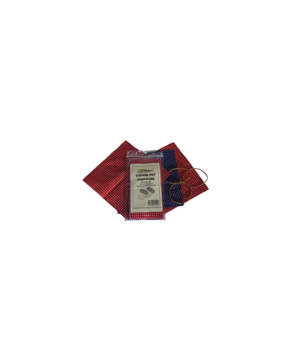 Couvre pot en tissu - Lot de 6 - 15 x 15 cm  Bocaux et stérilisation
